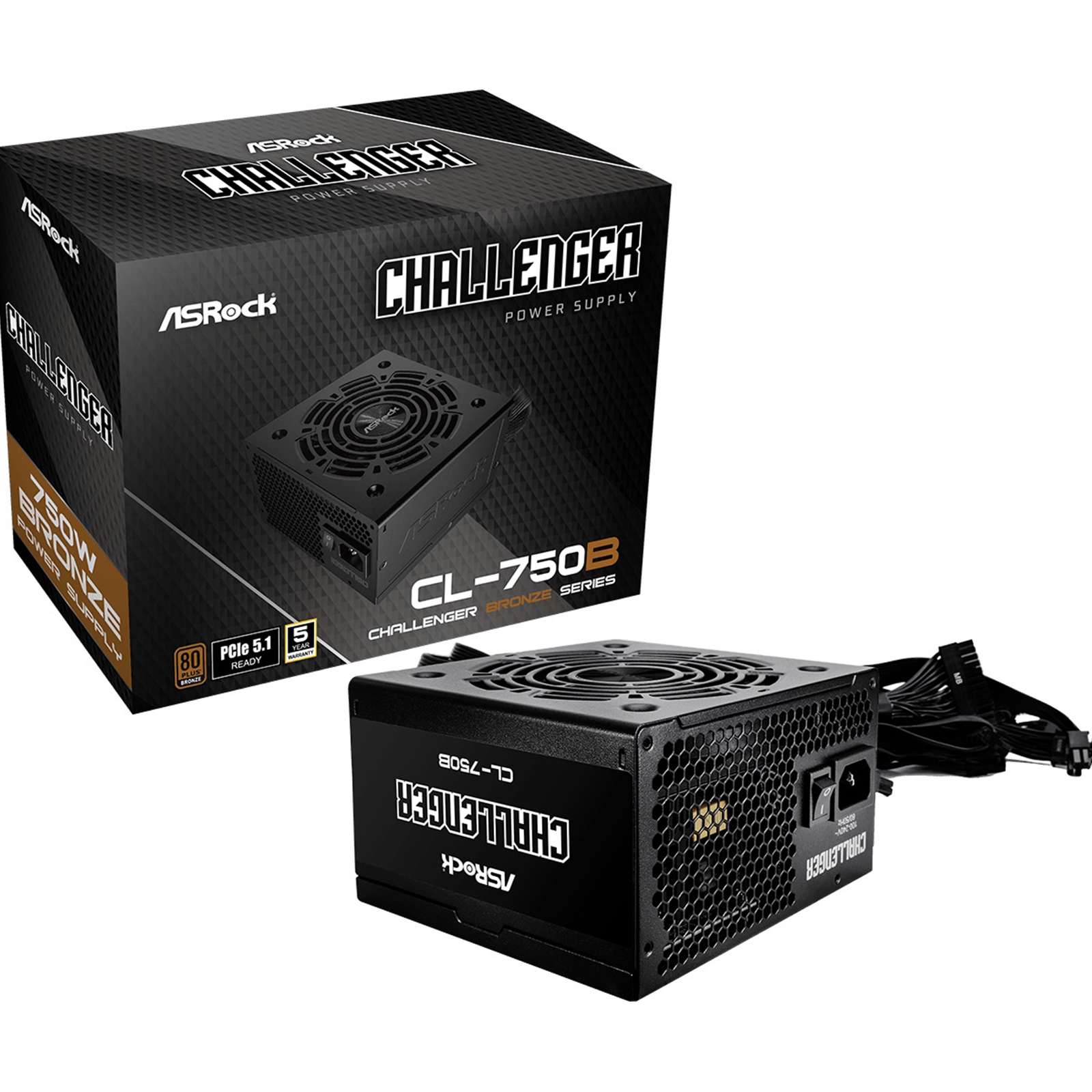 Asrock Bronze Pro-650B Atx Power Supply Unit. 80 Plus Certified. Low N