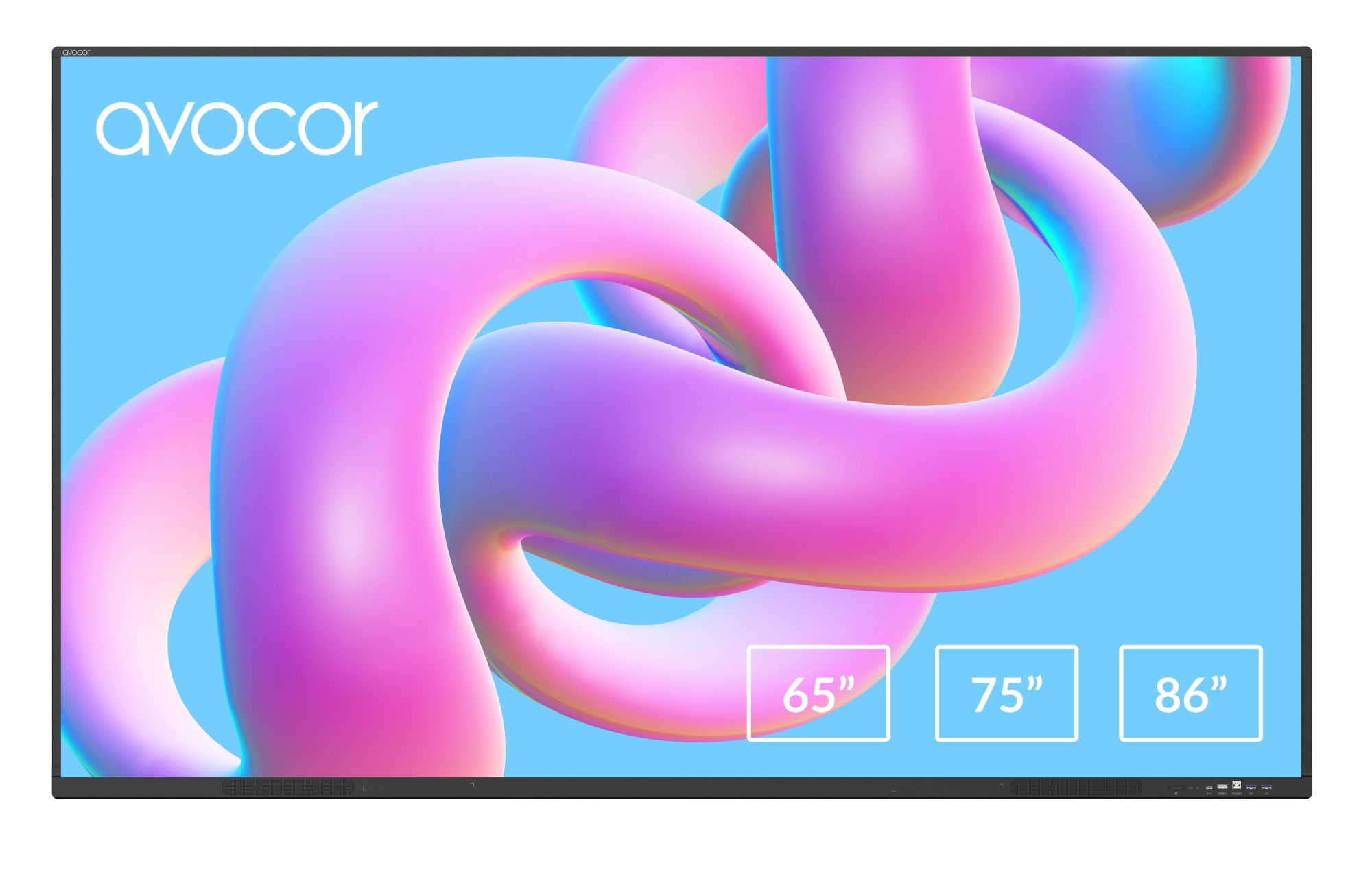 Avocor AVS-6510E - 65" Diagonal Class S Series LED-backlit LCD display - interactive - with touchscreen (multi touch) - Android - 4K UHD (2160p) 3840 x 2160 - direct-lit LED