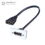 connektgear 0.2m AV Snap-In DisplayPort Module 25 x 50mm - Socket to Socket - White