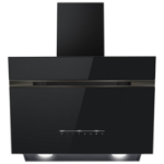 electriQ 60cm Super Silent Angled Cooker Hood - Black