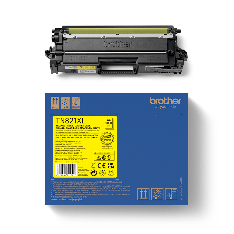 Brother TN-821XLY Toner-kit yellow, 9K pages ISO/IEC 19752 for Brother HL-L 9430
