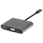 Nikkai USB-C Multiport Hub HDMI 4K / VGA / 3.5mm Audio (Supports Mirror, Extended and SST Mode)