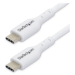 StarTech.com 1m (3.3ft) White USB-C Charging Cable, USB C Cable, USB 2.0 Type-C Laptop Charger Cord, 60W 3A Power Delivery, TPE Jacket, USB-C Data Transfer Cable, M/M
