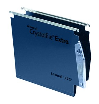Image of Rexel Crystalfile Extra `275` Lateral File 30mm Blue (25)