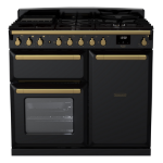 Rangemaster Estel Deluxe 100cm Dual Fuel Black/Antique Brass