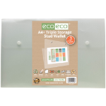 Eco Eco A4+ 95% Recycled Triple Storage Stud Wallet - Single