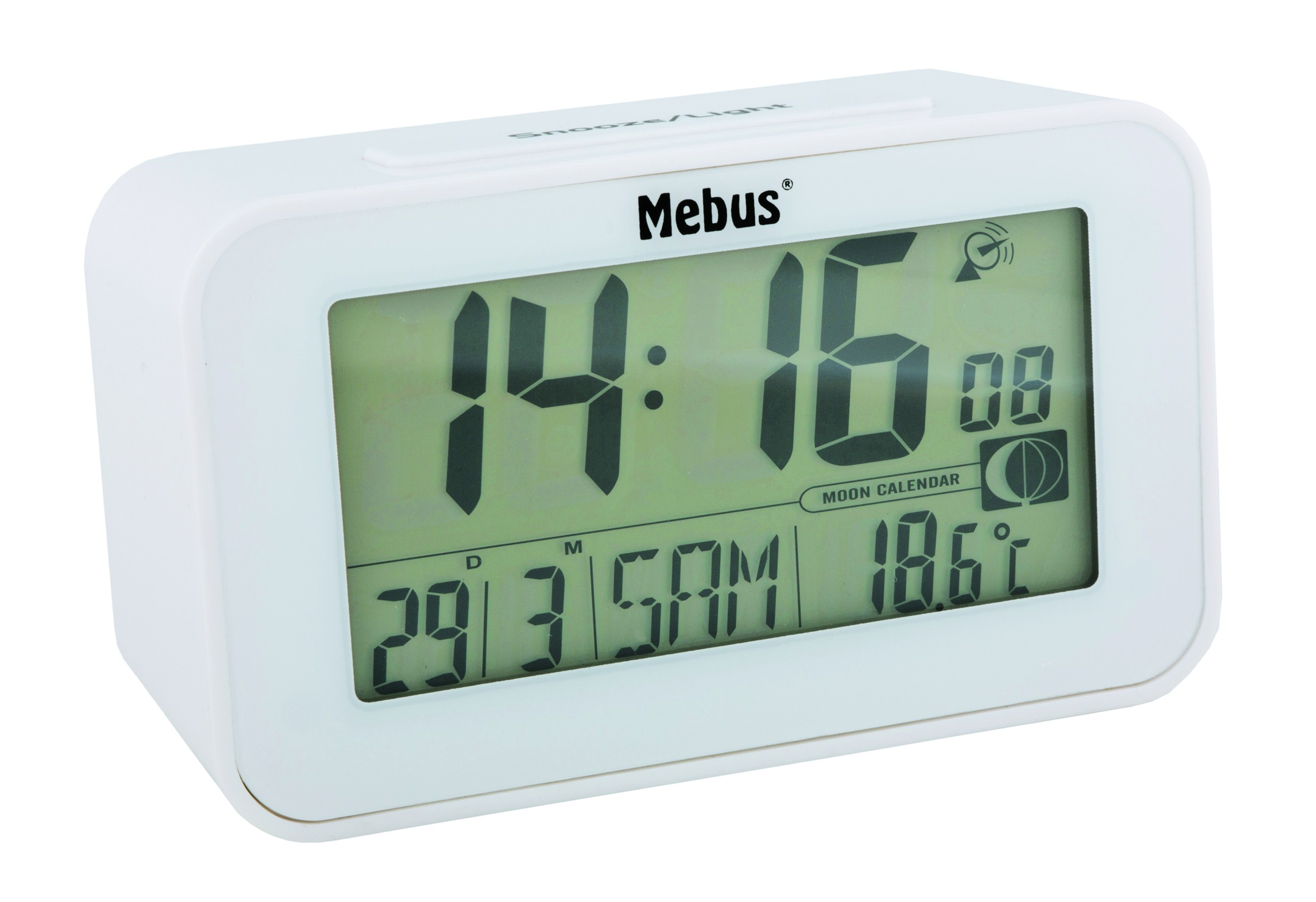 Image of Mebus 51461 - White - F °C - LCD - 2 lines - 120 mm - 71 mm