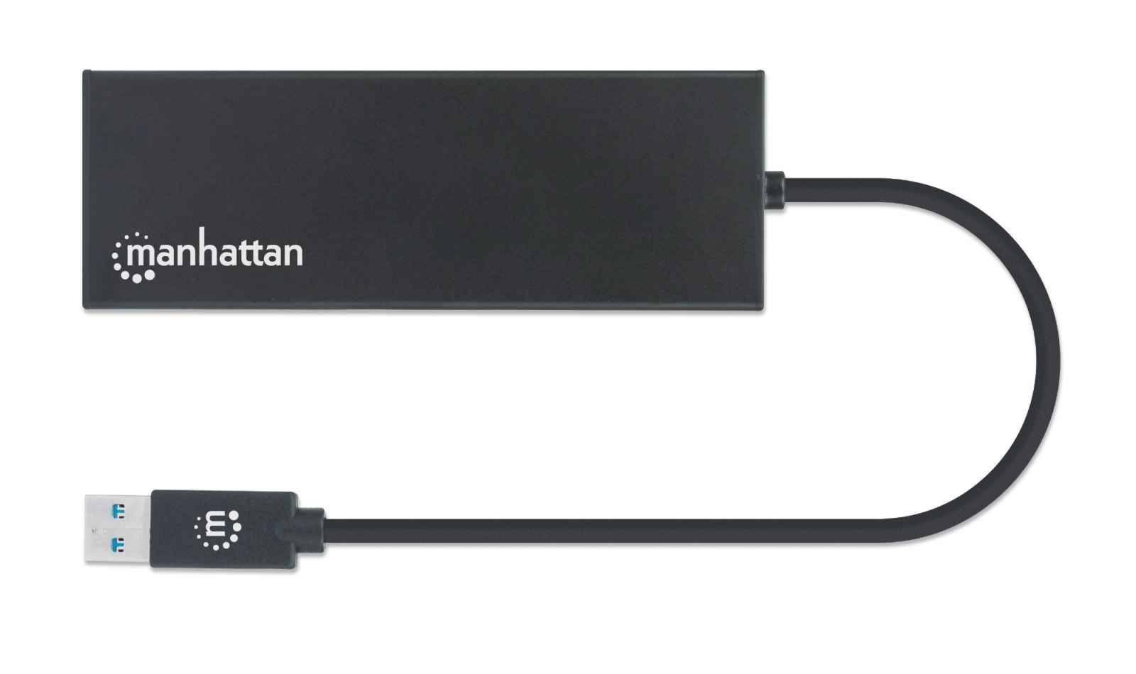 Manhattan USB-A 4-Port Hub/Dock/Converter, USB-A to HDMI, VGA, 2x USB-A and Ethernet, HDMI: 4k@60Hz, USB-A: 5 Gbps, VGA: 2048x1152@60Hz, Gigabit, Micro-USB Power Input Port (Optional, only when additional power needed. Not required for dual monitor functi