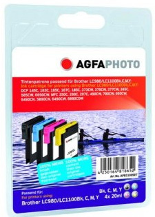 AgfaPhoto LC980/1100 Black, Cyan, Magenta, Yellow 4 pc(s)
