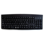 Accuratus KYBAC260-USBBLKJPHY; Japanese language USB & PS2 full size keyboard in black. .