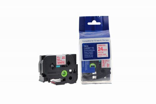 CTS Compatible Brother P Touch TZe-252 Red on White also for TZ-252 Label Cassette