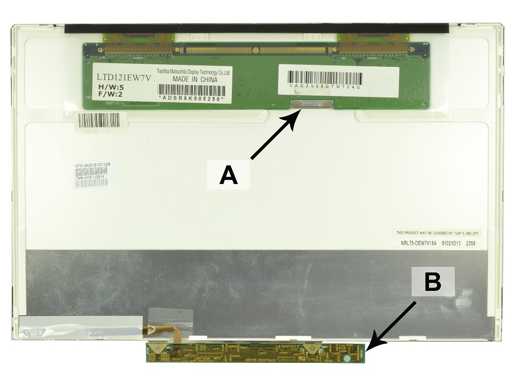 2-Power 12.1 WXGA 1280x800 LED Matte Screen - replaces 504172-001