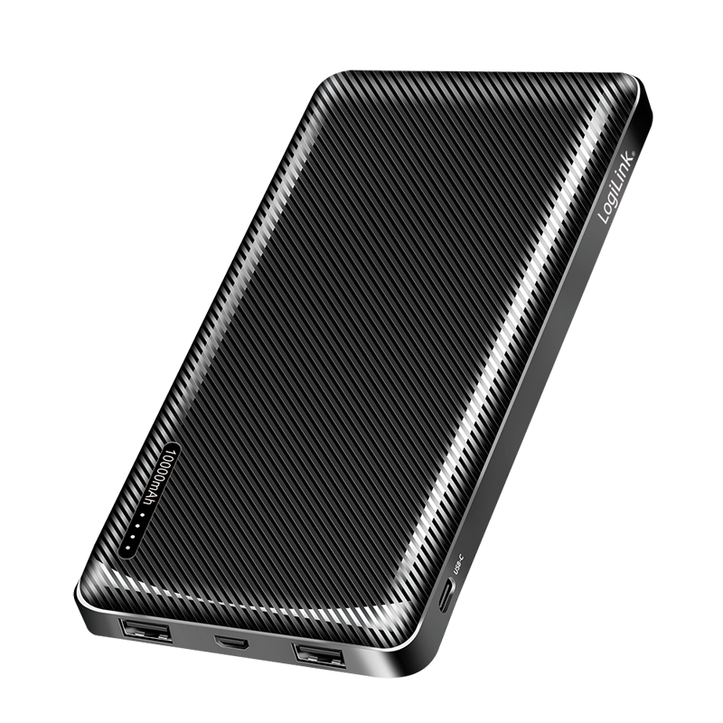 Image of LogiLink Mobile Power Bank, LiPo, 10.000mAh, black