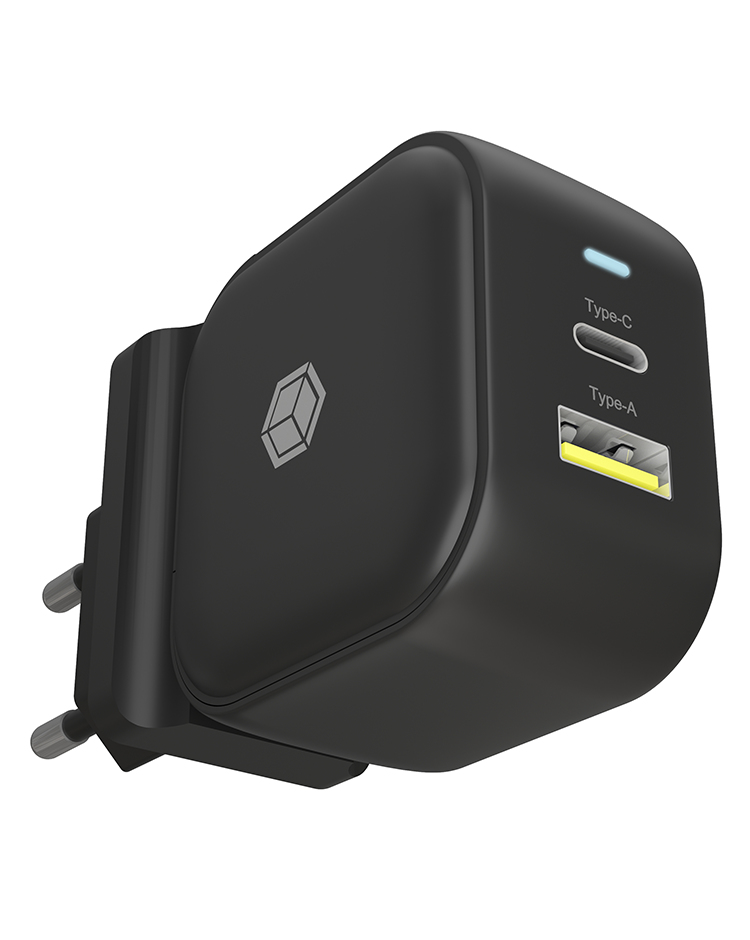 Image of ICY BOX 2-port wall charger with USB Power Delivery