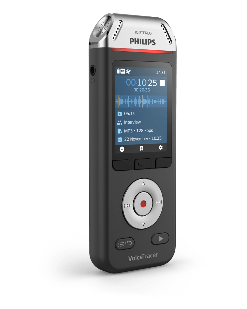Philips Voice Tracer DVT2110/00 dictaphone Flash card Black, Chrome