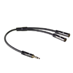 ACT 0,15 meter High Quality audio splitterkabel 3,5 mm stereo jack male - 2x female