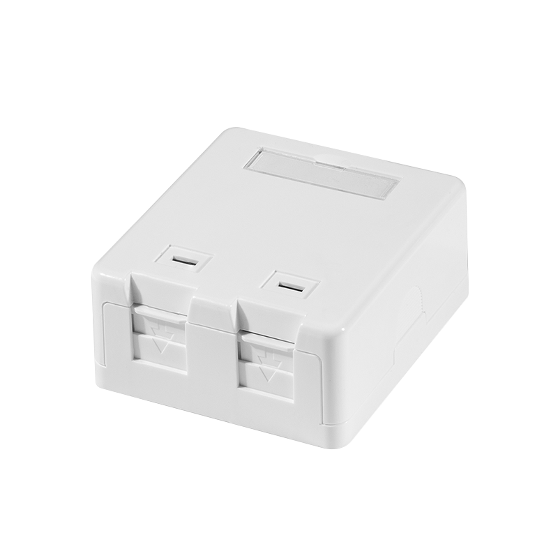 LogiLink Keystone surface mount box 2-port, with shutter