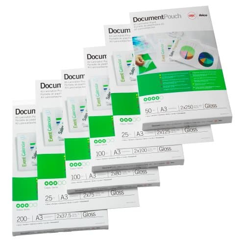 GBC Matt Laminating Pouches A3 2x75 Micron (100)