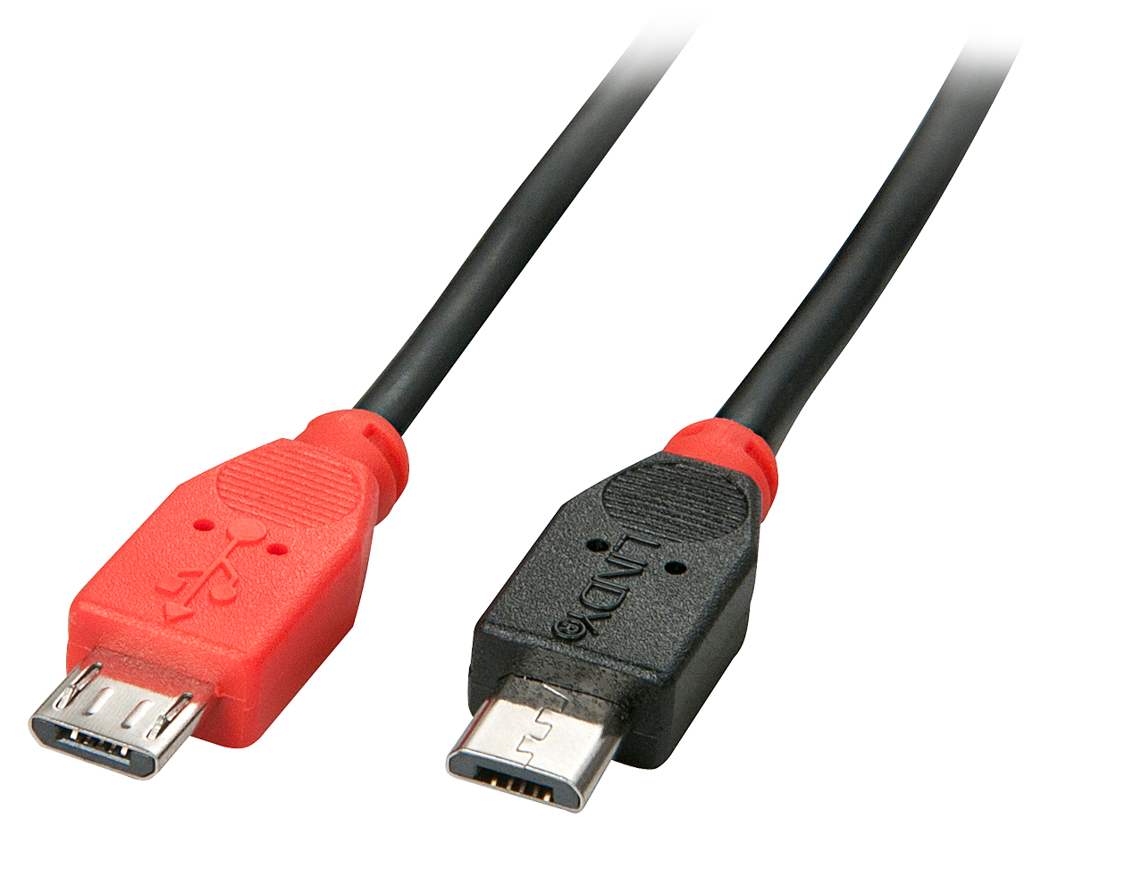 Photos - Cable (video, audio, USB) Lindy 1m USB 2.0 Type Micro-B to Micro-B OTG Cable 31759 