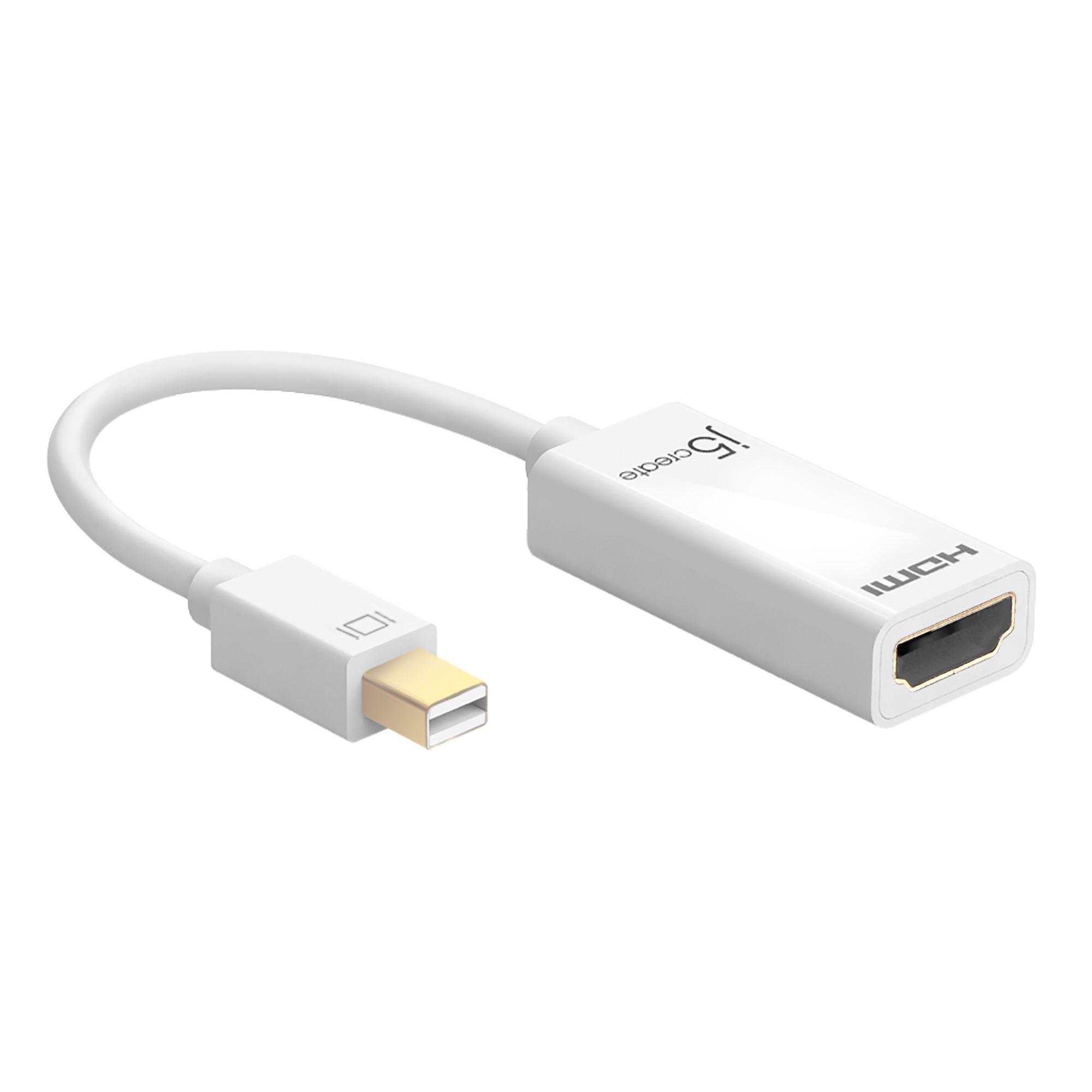 Photos - Cable (video, audio, USB) j5create JDA159 mini DisplayPort™ to 4K HDMI™ Adapter, White JDA159-N 