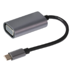 Maplin USB-C to VGA Female Connector Full HD @60Hz Adapter - Silver, 16cm