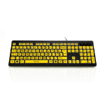 Accuratus KYB-RAINBOW2-VIS keyboard Home USB QWERTY UK English Black, Yellow