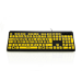 Accuratus KYB-RAINBOW2-VIS keyboard Home USB QWERTY UK English Black, Yellow