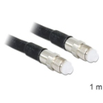 DeLOCK 1m, FME - FME coaxial cable Black