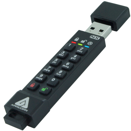 Image of Apricorn ASK3-NX USB flash drive 128 GB USB Type-A 3.2 Gen 1 (3.1...
