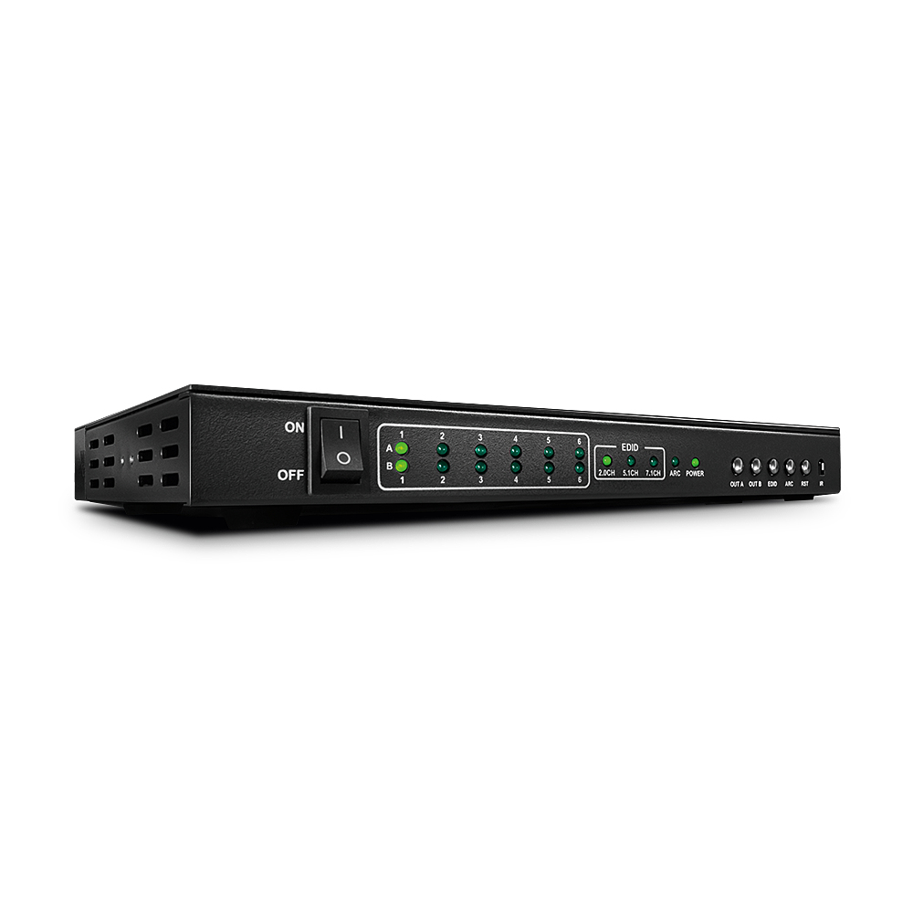 Image of Lindy 6x2 HDMI 2.0 10.2G Matrix Switch with PiP