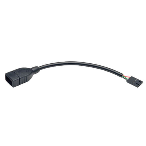 Tripp Lite USB 2.0 A Female to USB Motherboard 4-PIN IDC Header Cable, 15.24 cm