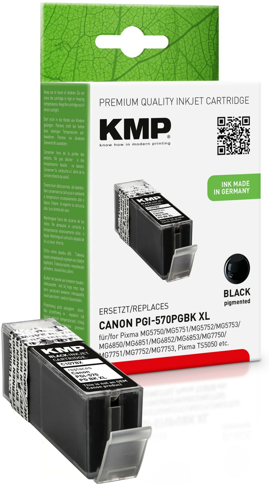 Photos - Inks & Toners KMP C107BPIX ink cartridge Black 1567,0001 