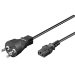 Microconnect PE12041R power cable Black 1 m Power plug type K C13 coupler