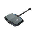 AEROCOOL Gaming USB Type-C Multifunction Adapter with LAN, HDMI, USB 3.1 & Type-C Power Delivery and Data Syn