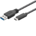 Microconnect USB3.2CA05 USB cable 0.5 m USB 3.2 Gen 2 (3.1 Gen 2) USB A USB C Black