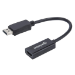 Manhattan DisplayPort 1.1 to HDMI Adapter Cable, 1080p@60Hz, Male to Female, Black, DP With Latch, Not Bi-Directional, Three Year Warranty, Polybag