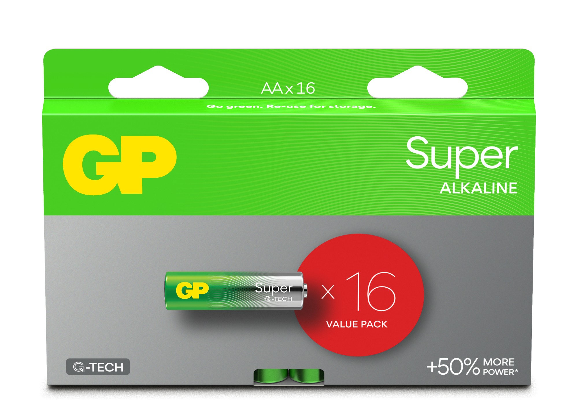 EU Product - GP Super Alkaline AA Battery, 15A/LR6, 16-pack thumbnail