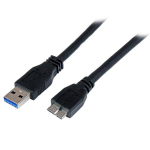 StarTech.com USB3CAUB1M USB cable USB 3.2 Gen 1 (3.1 Gen 1) 39.4" (1 m) USB A Micro-USB B 5 Gbit/s Black