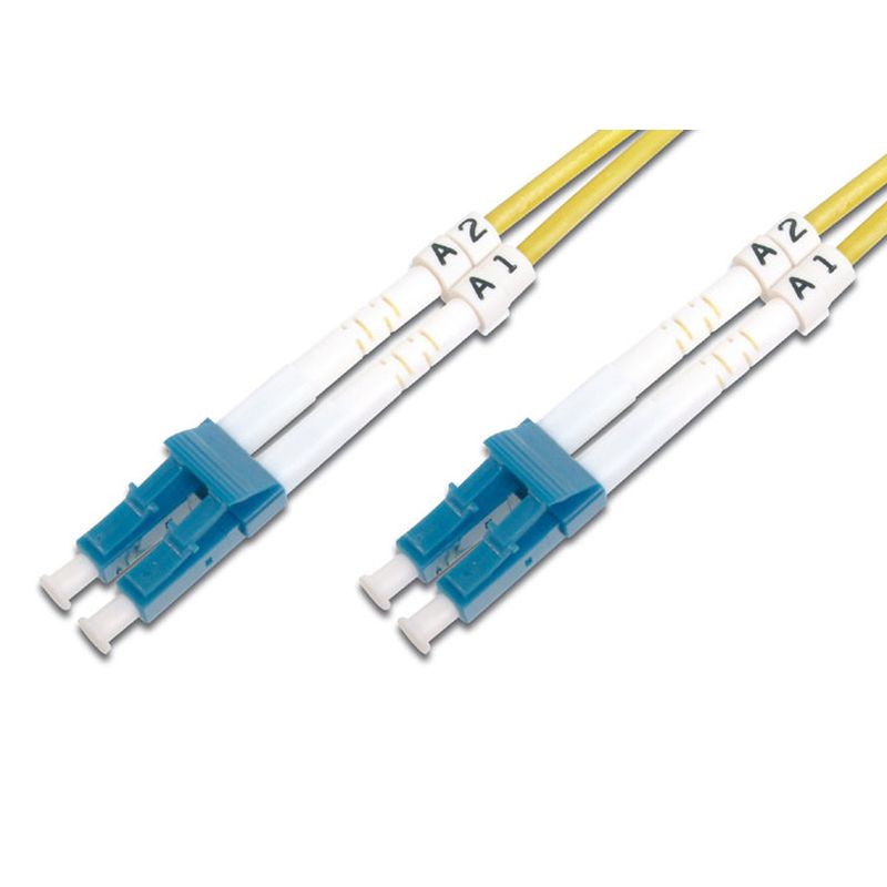 Image of FDL 2M OS2 9/125 LC-LC DLX 2.8mm FIBRE OPTIC CABLE - YELLOW