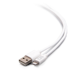 C2G 6ft (1.8m) USB-A Male to Lightning Male Sync and Charging Cable - White