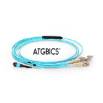 ATGBICS MPO Female-6 LC Duplex 12 Fibres OM3 50/125 Multimode Breakout Cable, Type B, LSZH 2.0, 1m