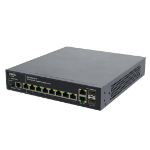 Luxul Wireless 8 PoE+ | 2 RJ45 | 2 SFP Front-Facing Ports - 1Gb L2/L3 Managed Switch, UK Power Cord