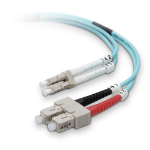 Belkin LC/SC 50/125µm 10Gb 3m fiber optic cable 118.1" (3 m) OM3 Blue