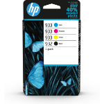 HP 6ZC71AE (932/933) Ink cartridge multi pack, 400pg + 3x330pg, Pack qty 4