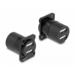 DeLOCK 87812 tussenstuk voor kabels USB A Zwart
