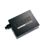 PLANET 10/100TX - 100Base-FX (WDM) network media converter 100 Mbit/s 1550 nm Single-mode Black