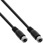 InLine SAT Cable 2x shielded ultra low loss 2x F-male >75dB black 5m