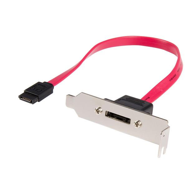 Image of StarTech.com 1ft Low Profile SATA to eSATA Plate Adapter
