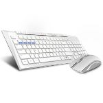 Rapoo 8200M keyboard Mouse included RF Wireless White