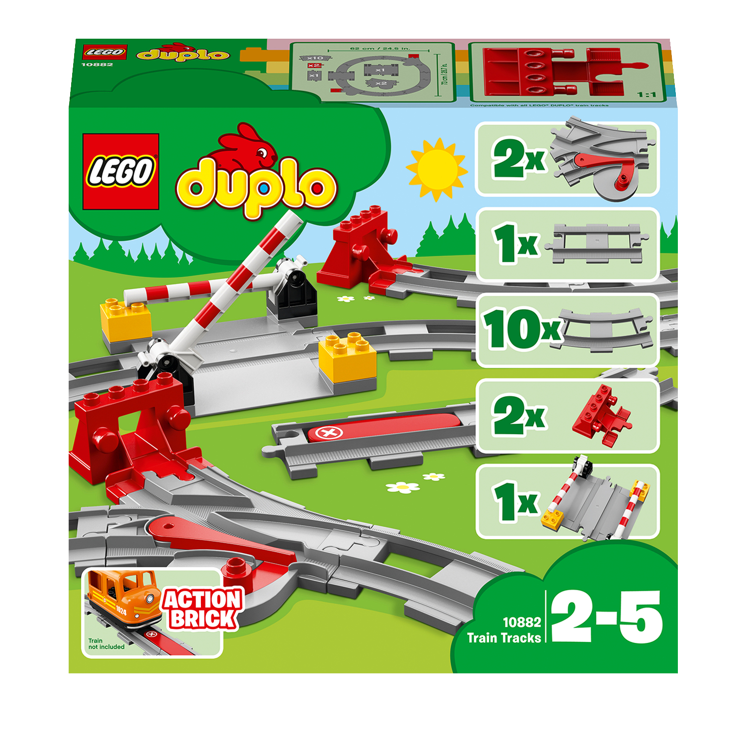 Image of LEGO 10882 Duplo Eisenbahn Schienen